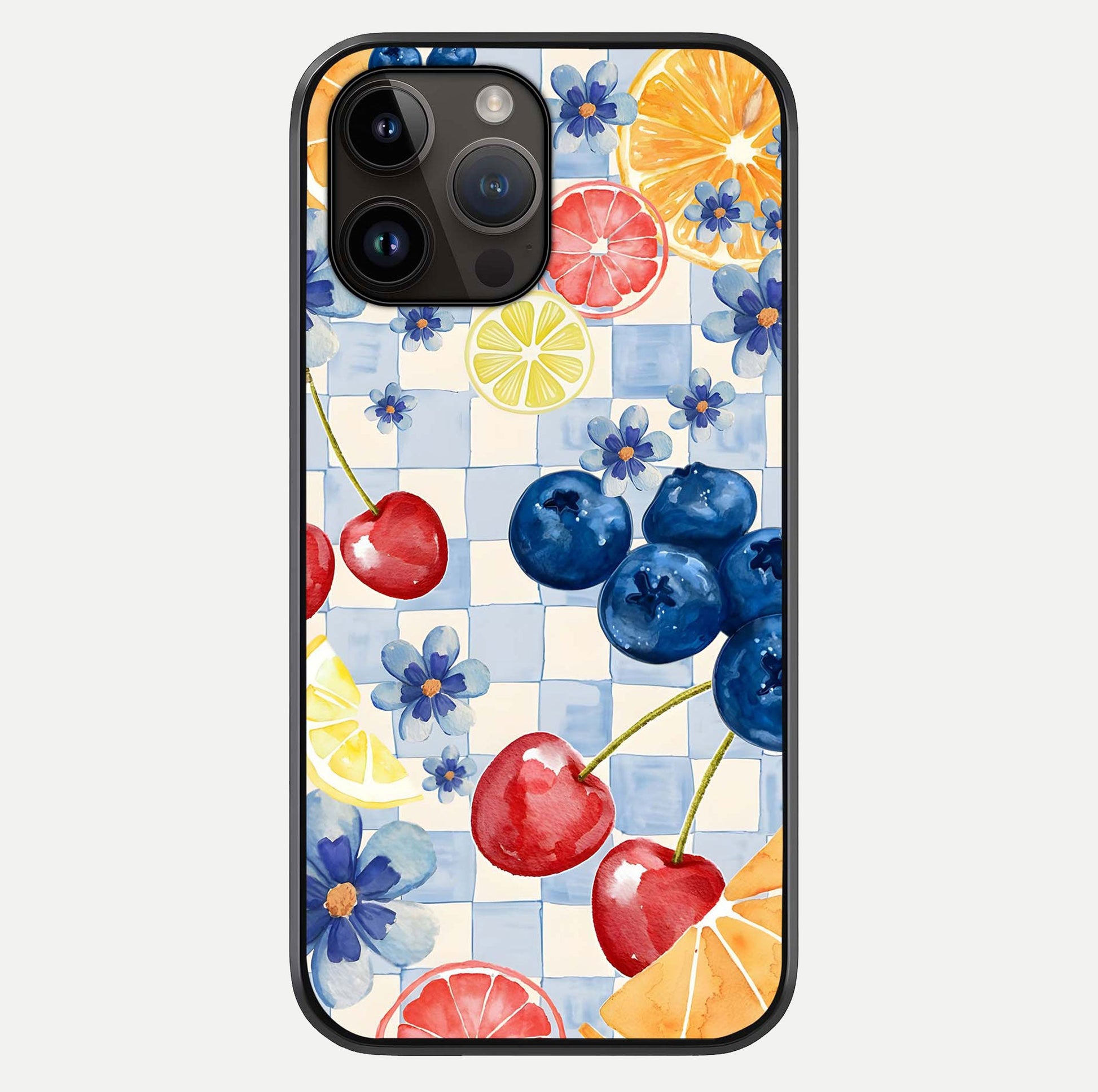 Citrus Bloom Joy Glass Case For iPhone 14 Pro Max by Custom World