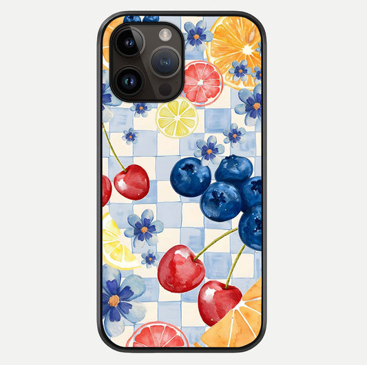 Citrus Bloom Joy Glass Case For iPhone 14 Pro Max by Custom World