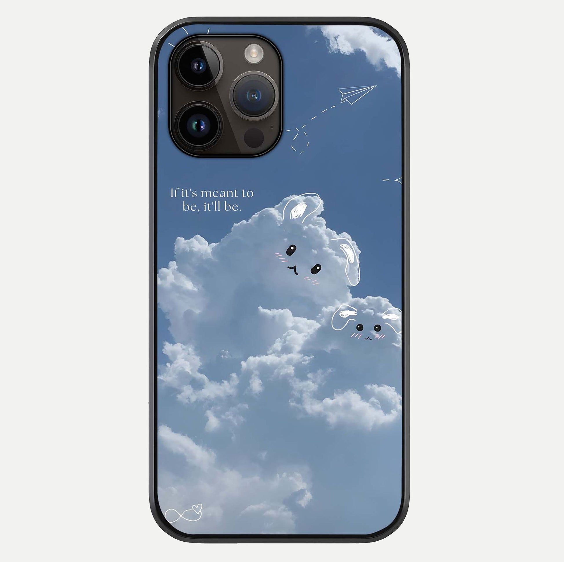Cloud Bunny Dreams Glass Case For iPhone 14 Pro Max by Custom World