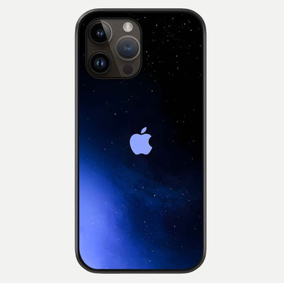 Cosmic Blue Apple Glass Case For iPhone 14 Pro Max by Custom World