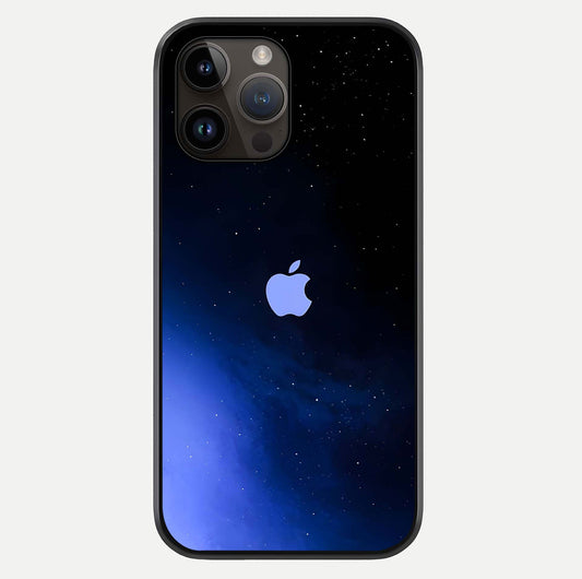 Cosmic Blue Apple Glass Case For iPhone 14 Pro Max by Custom World
