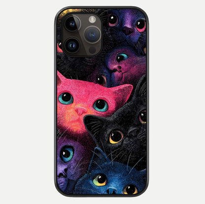 Cosmic Cats Dreams Glass Case For iPhone 14 Pro Max by Custom World