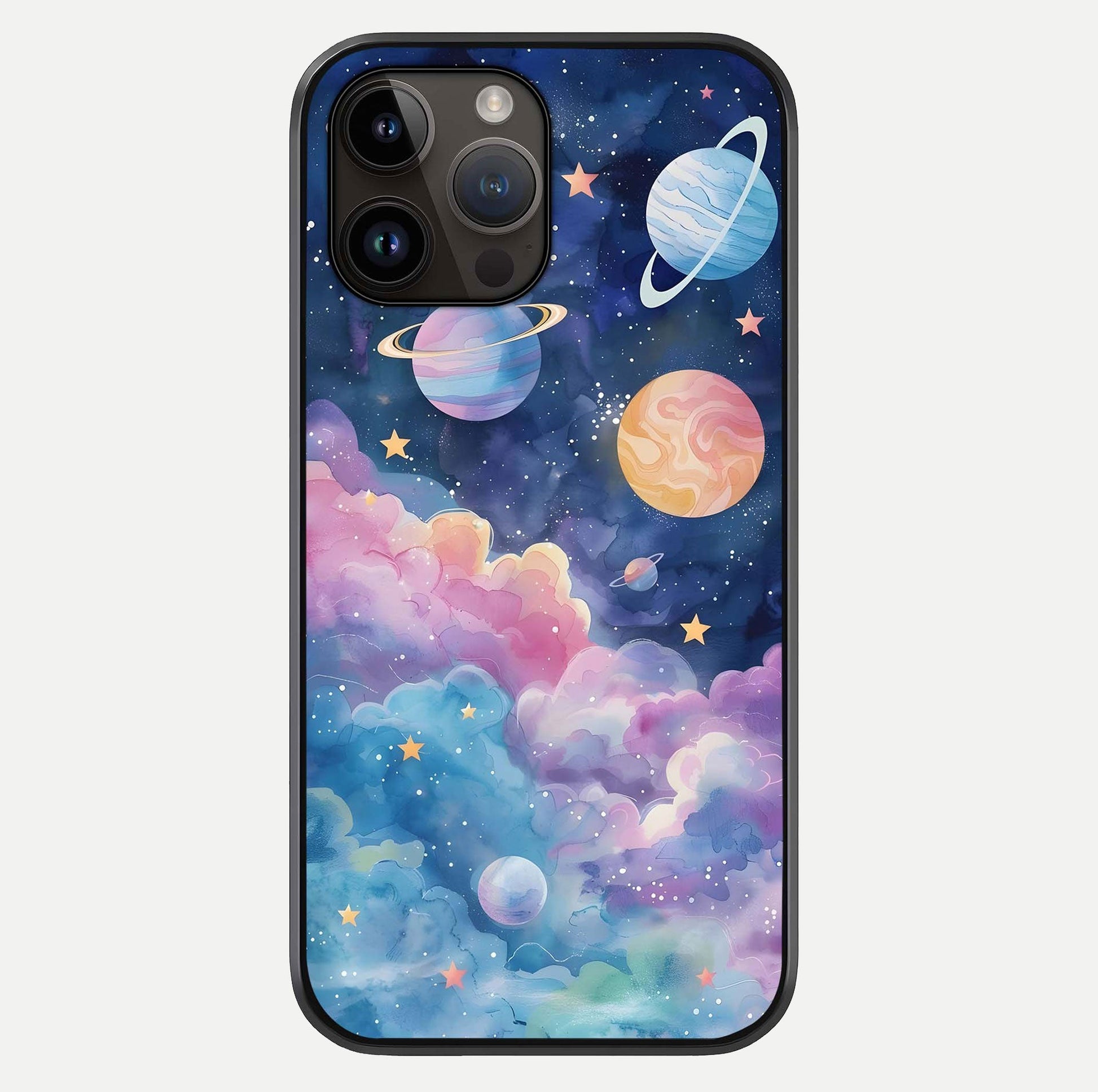 Cosmic Planet Dreams Glass Case For iPhone 14 Pro Max by Custom World