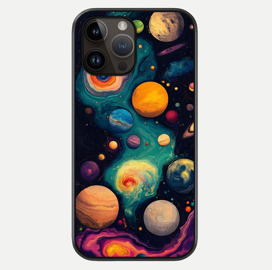Cosmic Planet Journey Glass Case For iPhone 14 Pro Max by Custom World