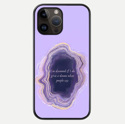 Damned People Quote Glass Case For iPhone 14 Pro Max by Custom World