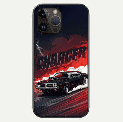 Dark Charger Fury Glass Case For iPhone 14 Pro Max by Custom World