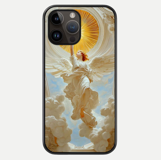 Divine Light Angel Glass Case For iPhone 14 Pro Max by Custom World