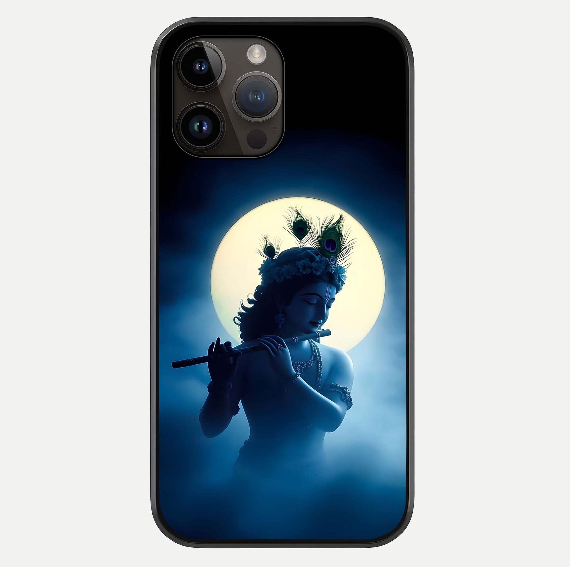 Divine Moon Flute Glass Case For iPhone 14 Pro Max by Custom World