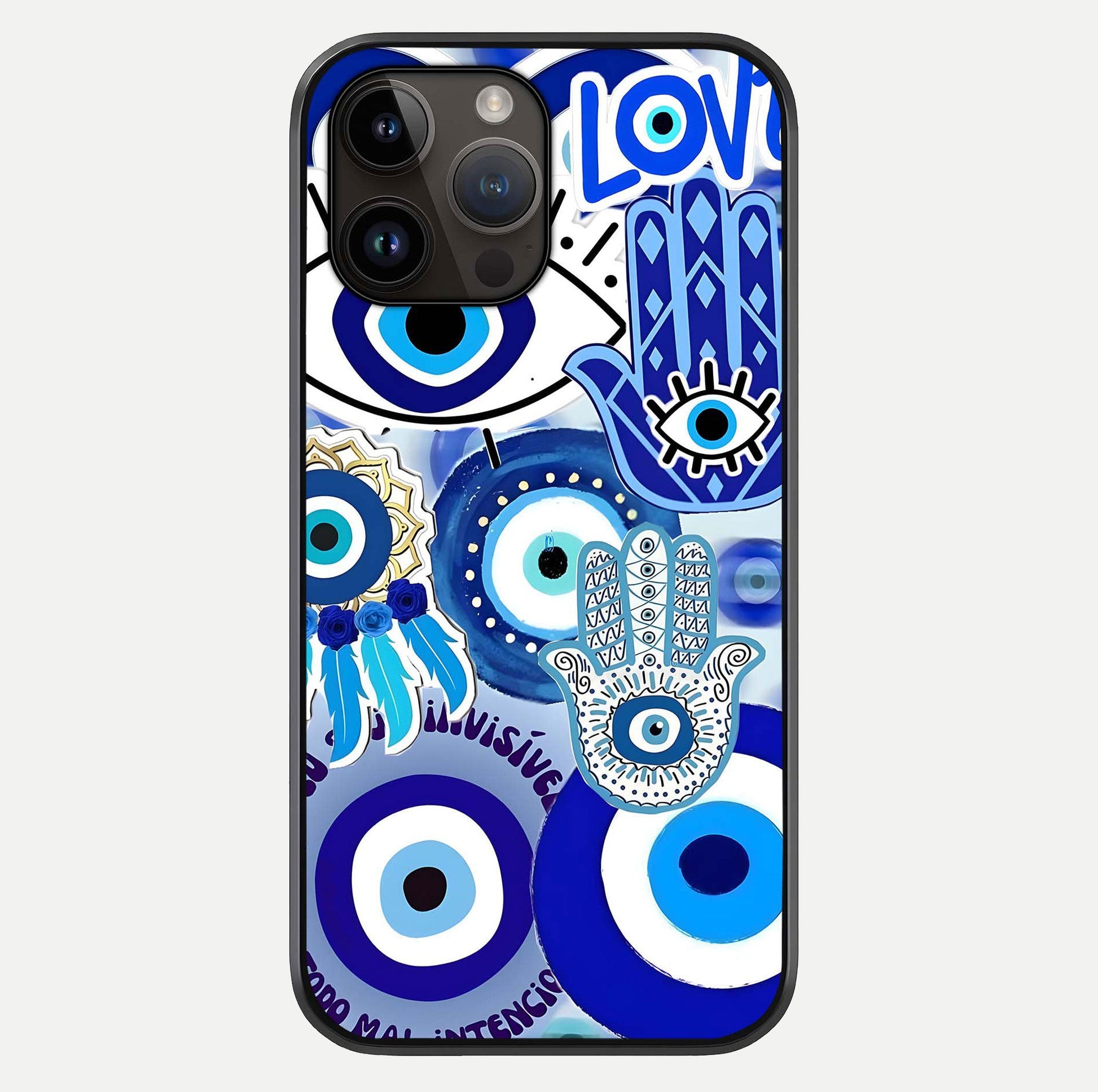 Evil Eyes Dream Glass Case For iPhone 14 Pro Max by Custom World