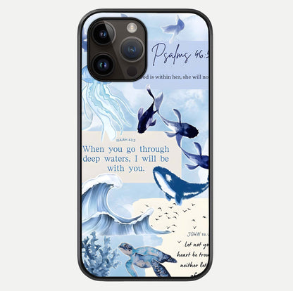 Faithful Ocean Promise Glass Case For iPhone 14 Pro Max by Custom World