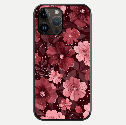 Flower Blush Bloom Glass Case For iPhone 14 Pro Max by Custom World