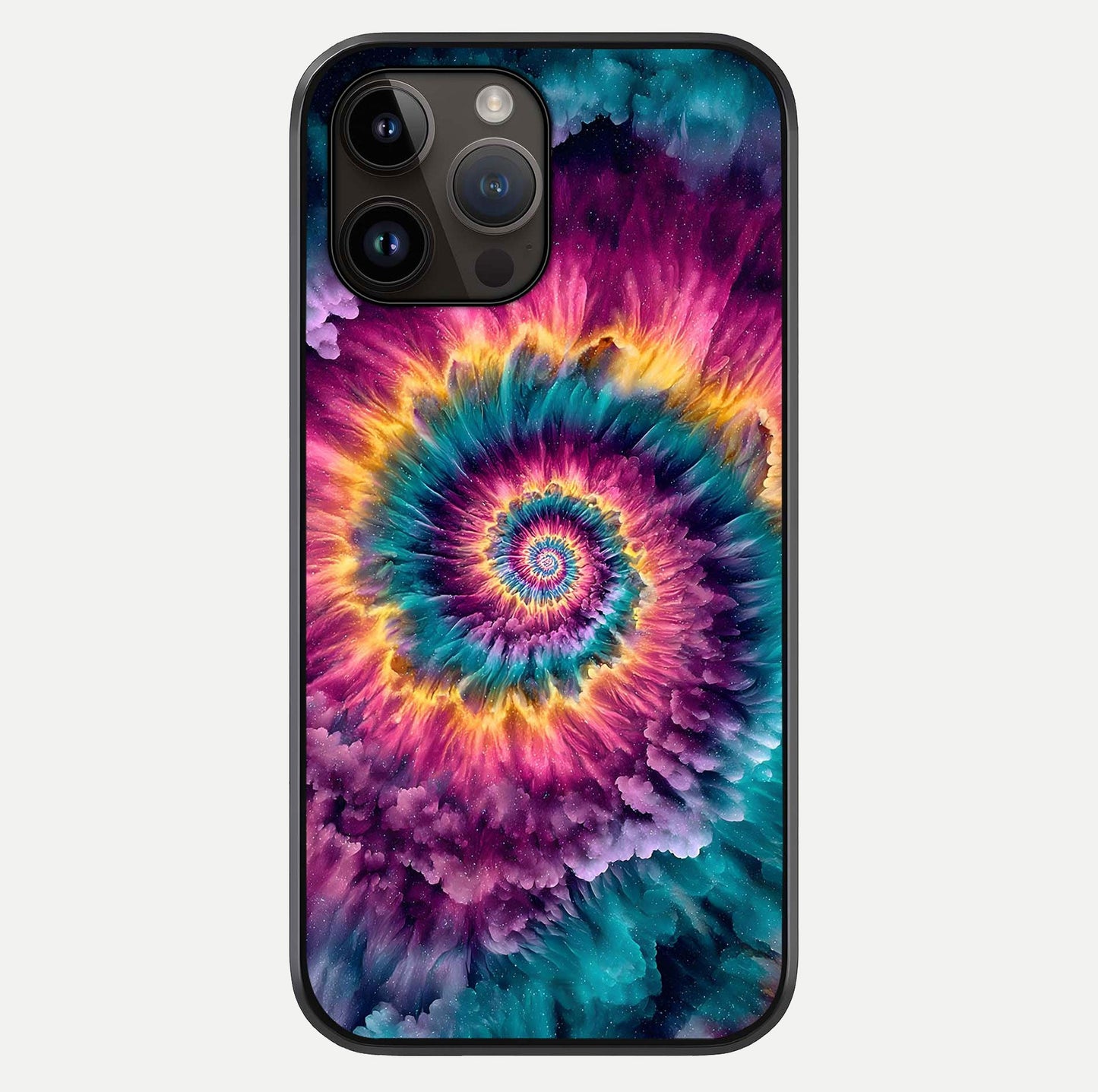 Galactic Spiral Burst Glass Case For iPhone 14 Pro Max by Custom World
