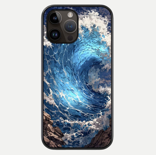 Giant Ocean Wave Glass Case For iPhone 14 Pro Max by Custom World