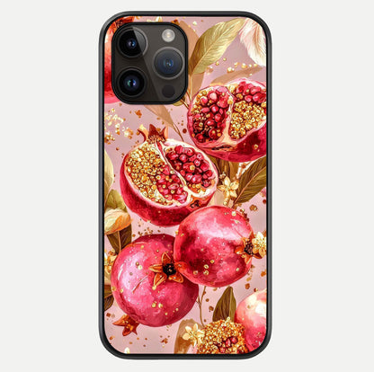 Golden Bloom Glow Glass Case For iPhone 14 Pro Max by Custom World