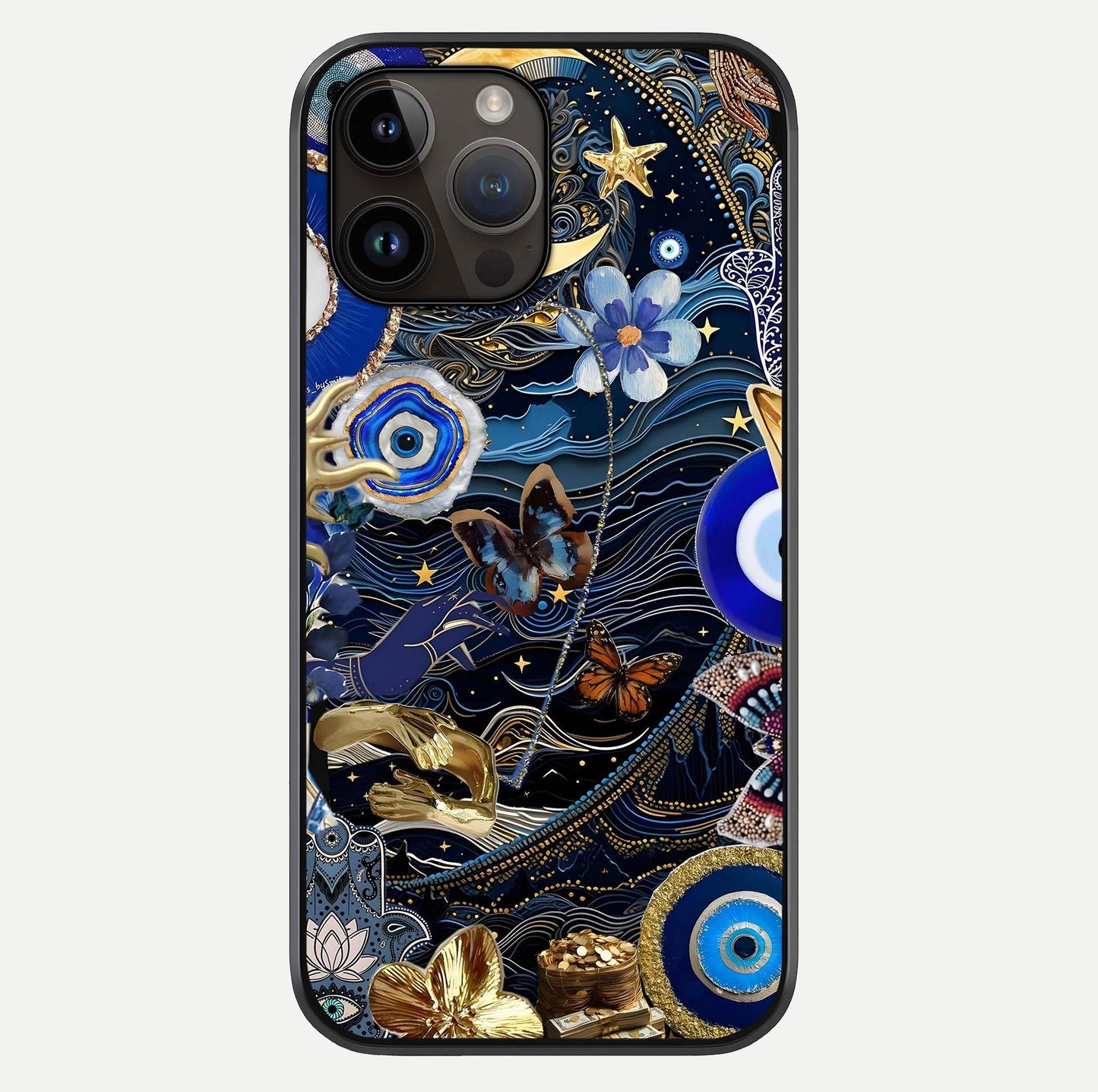 Golden Moon Magic Glass Case For iPhone 14 Pro Max by Custom World