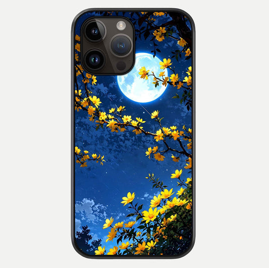 Golden Night Glow Glass Case For iPhone 14 Pro Max by Custom World