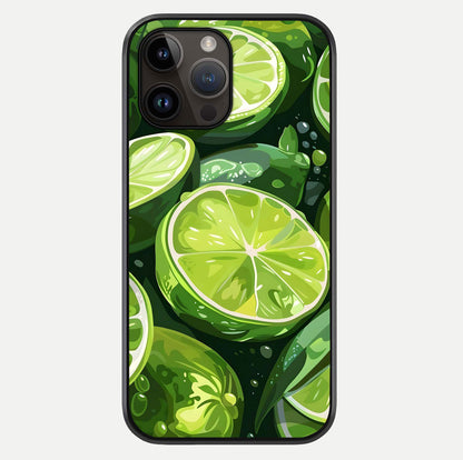 Green Lemon Glass Case For iPhone 14 Pro Max