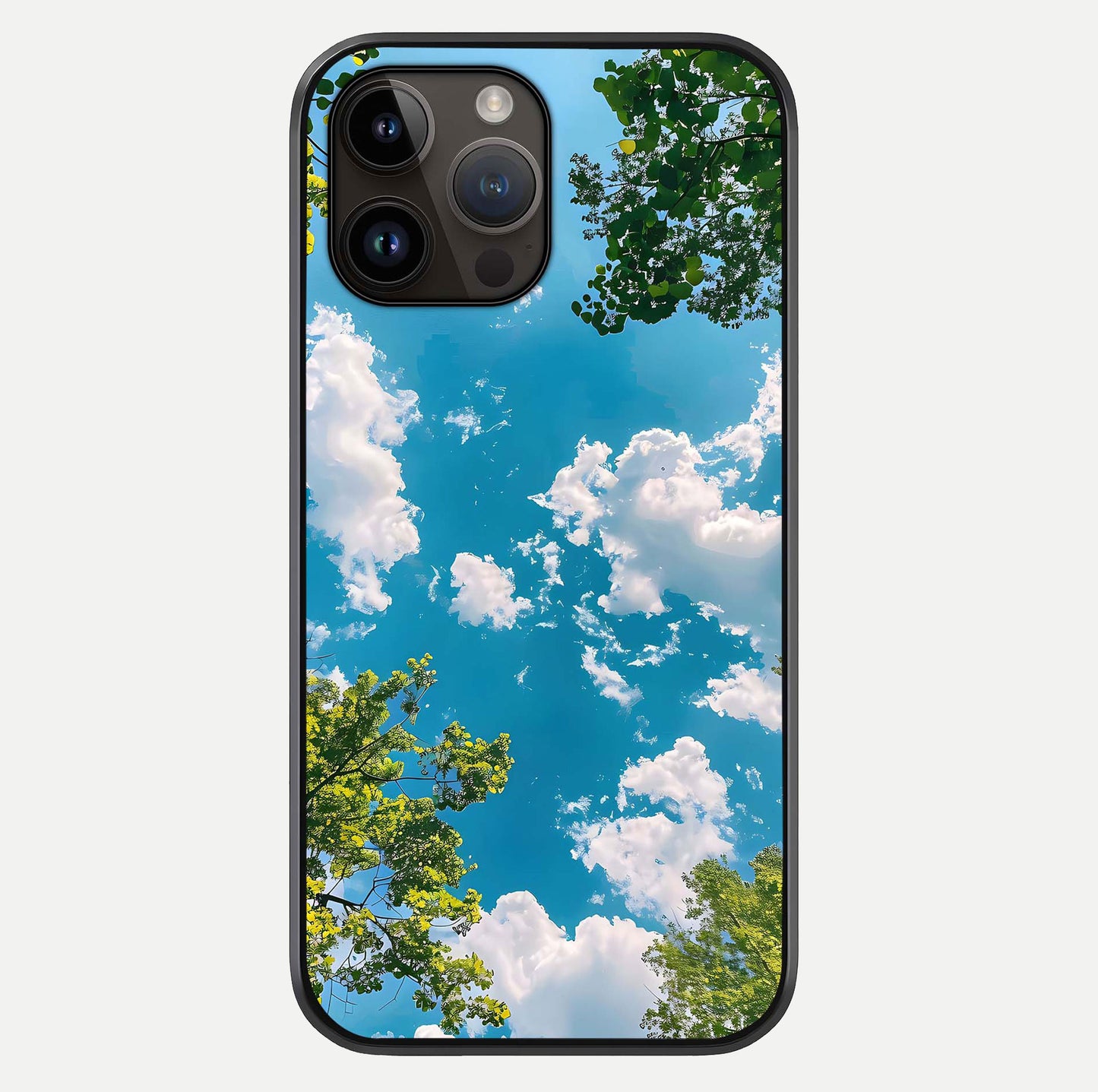 Greenery Sky Glass Case For iPhone 14 Pro Max