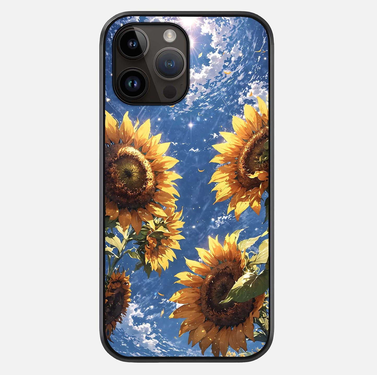 Heavenly Sunflower Rise Glass Case For iPhone 14 Pro Max by Custom World