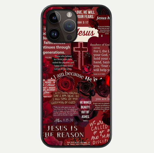 Jesus Love Heals Glass Case For iPhone 14 Pro Max by Custom World