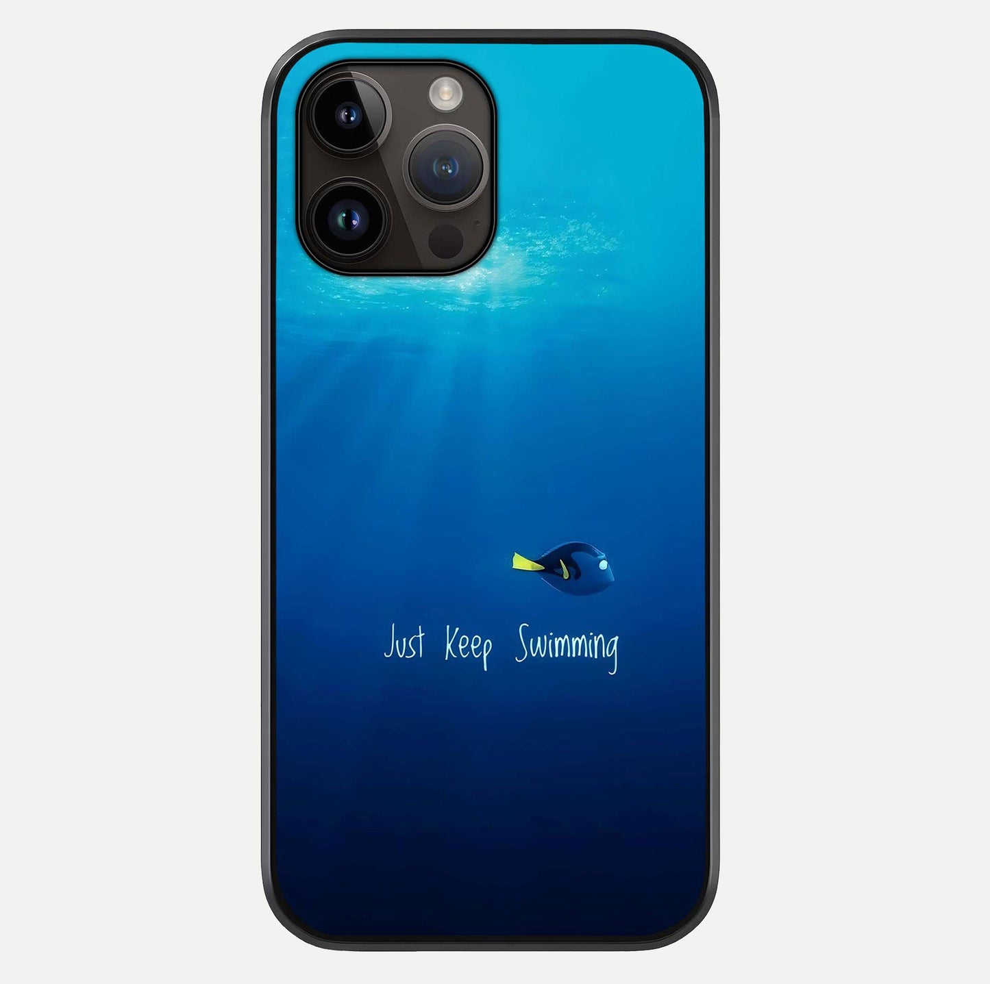 Just Keep Swimming Glass Case For iPhone 14 Pro Max by Custom World