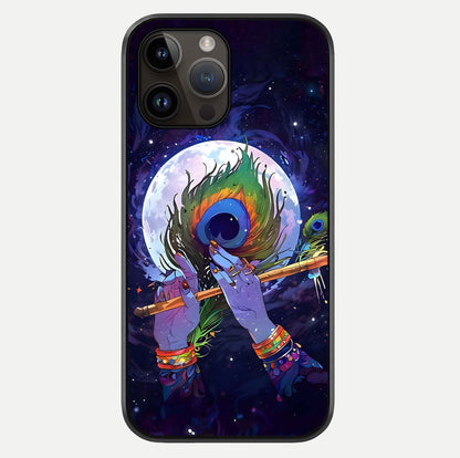Krishna Hands Art Glass Case For iPhone 14 Pro Max by Custom World