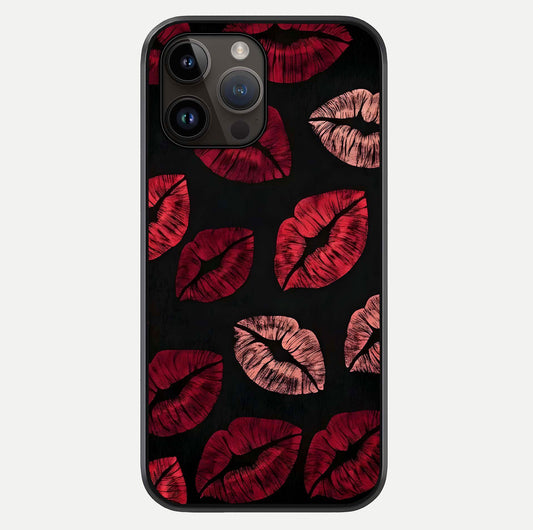 Midnight Kiss Love Glass Case For iPhone 14 Pro Max by Custom World