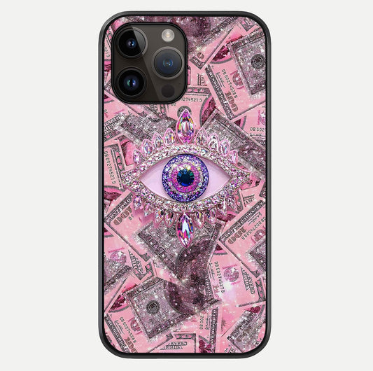 Money Eye Luxe Glass Case For iPhone 14 Pro Max by Custom World