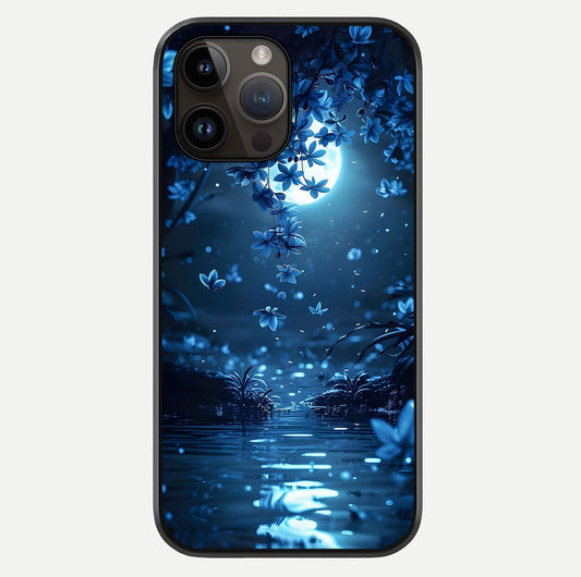 Moonlight Petal Dream Glass Case For iPhone 14 Pro Max by Custom World