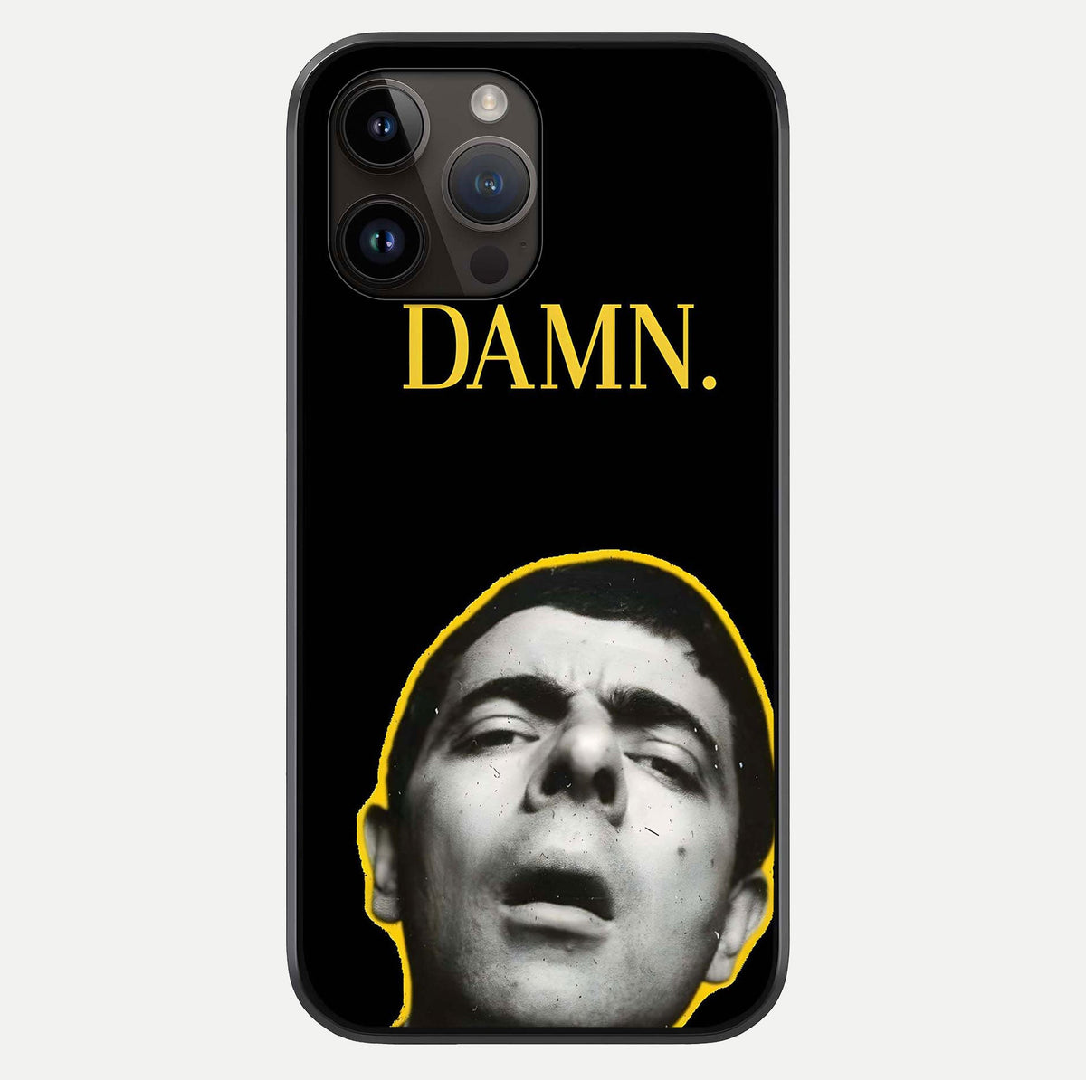 Mr Bean Damn Glass Case For iPhone 14 Pro Max by Custom World