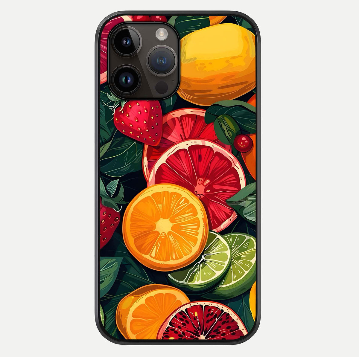 Multiple Fruits Glass Case For iPhone 14 Pro Max by Custom World