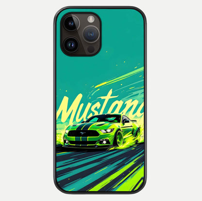 Mustang Bang Glass Case For iPhone 14 Pro Max by Custom World
