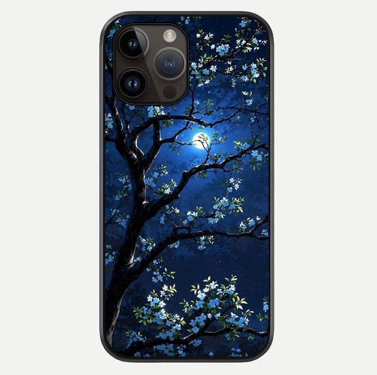 Mystic Floral Night Glass Case For iPhone 14 Pro Max by Custom World