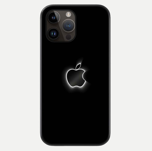 Neon Apple Glow Glass Case For iPhone 14 Pro Max by Custom World