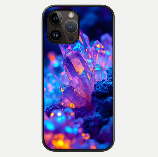 Neon Aura Shards Glass Case For iPhone 14 Pro Max by Custom World