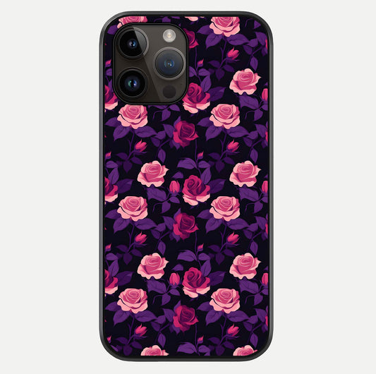 Rose Garden Twilight Glass Case For iPhone 14 Pro Max by Custom World