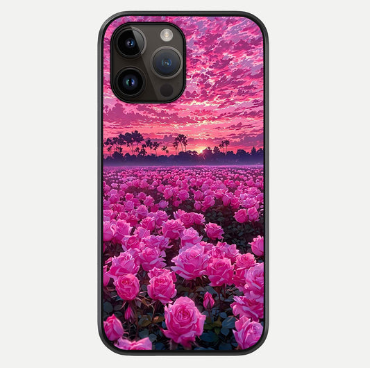 Rose Sunset Valley Glass Case For iPhone 14 Pro Max by Custom World