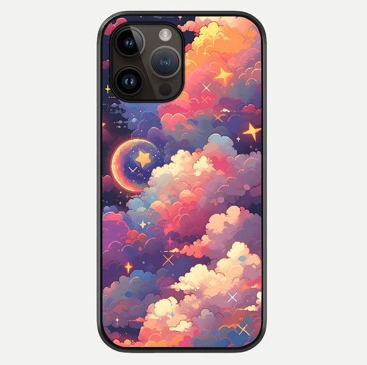 Starlit Dream Clouds Glass Case For iPhone 14 Pro Max by Custom World