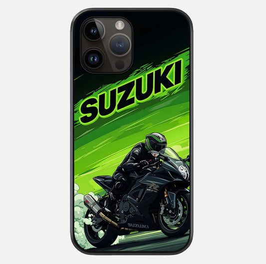 Suzuki Speed Beast Glass Case For iPhone 14 Pro Max by Custom World