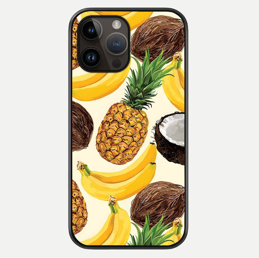 Tropical Fruit Mood Glass Case For iPhone 14 Pro Max by Custom World