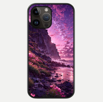 Twilight Blossom Coast Glass Case For iPhone 14 Pro Max by Custom World