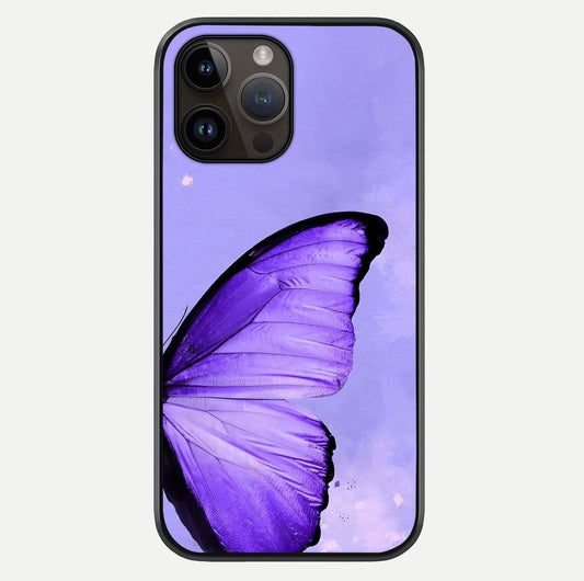 Violet Dream Wing Glass Case For iPhone 14 Pro Max by Custom World