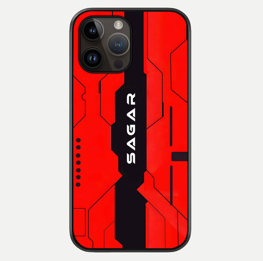 Voltage Rise CYBERPUNK Custom Name Glass Case For iPhone 14 Pro Max by Custom World