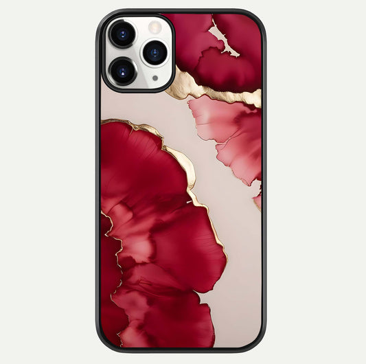 Pink & White Marble Glass Case For iPhone 11 Pro