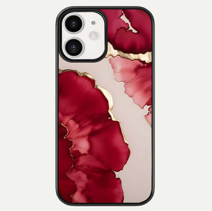 Pink & White Marble Glass Case For iPhone 12 Mini