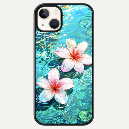Pink Flowers in Water Glass Case For iPhone 13