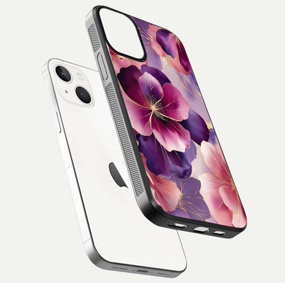 Pink Bouquet Florals Glass Case For iPhone 13