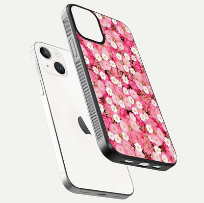 Pink Daisy Bliss Glass Case For iPhone 13
