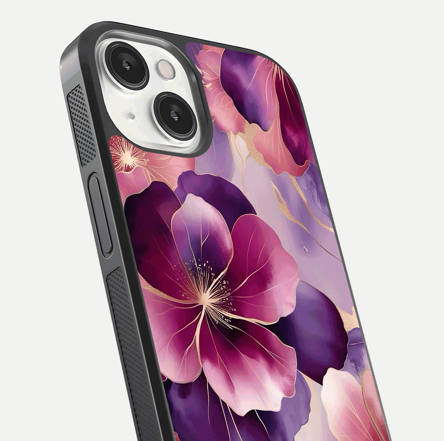 Pink Bouquet Florals Glass Case For iPhone 13