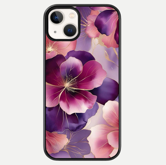 Pink Bouquet Florals Glass Case For iPhone 13 Mini
